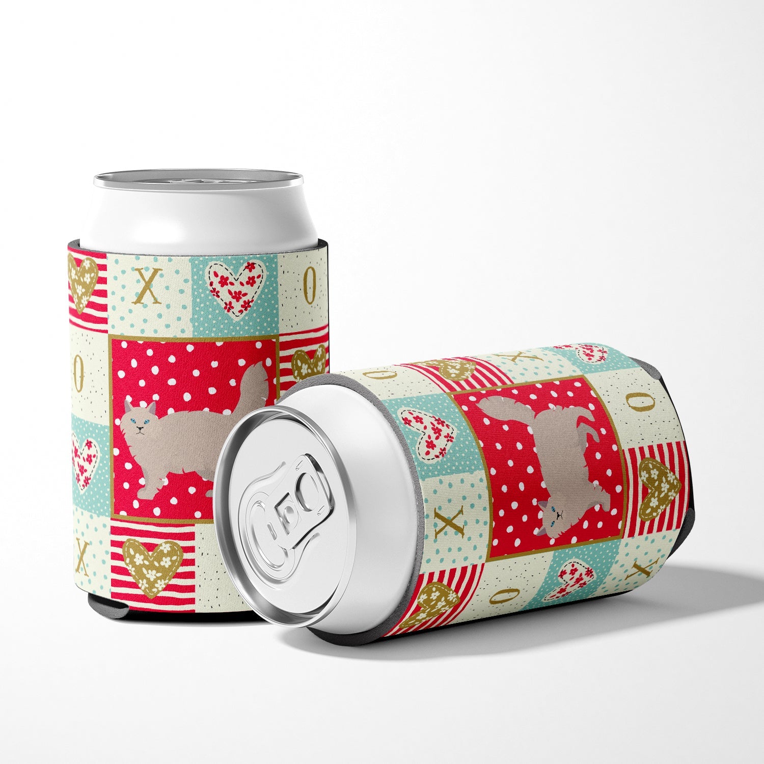 Siberian Forest #2 Cat Love Can or Bottle Hugger Cooler Sleeve for Standard 12 oz Cans, Insulated Foam Beer & Soda Can Hugger Reusable