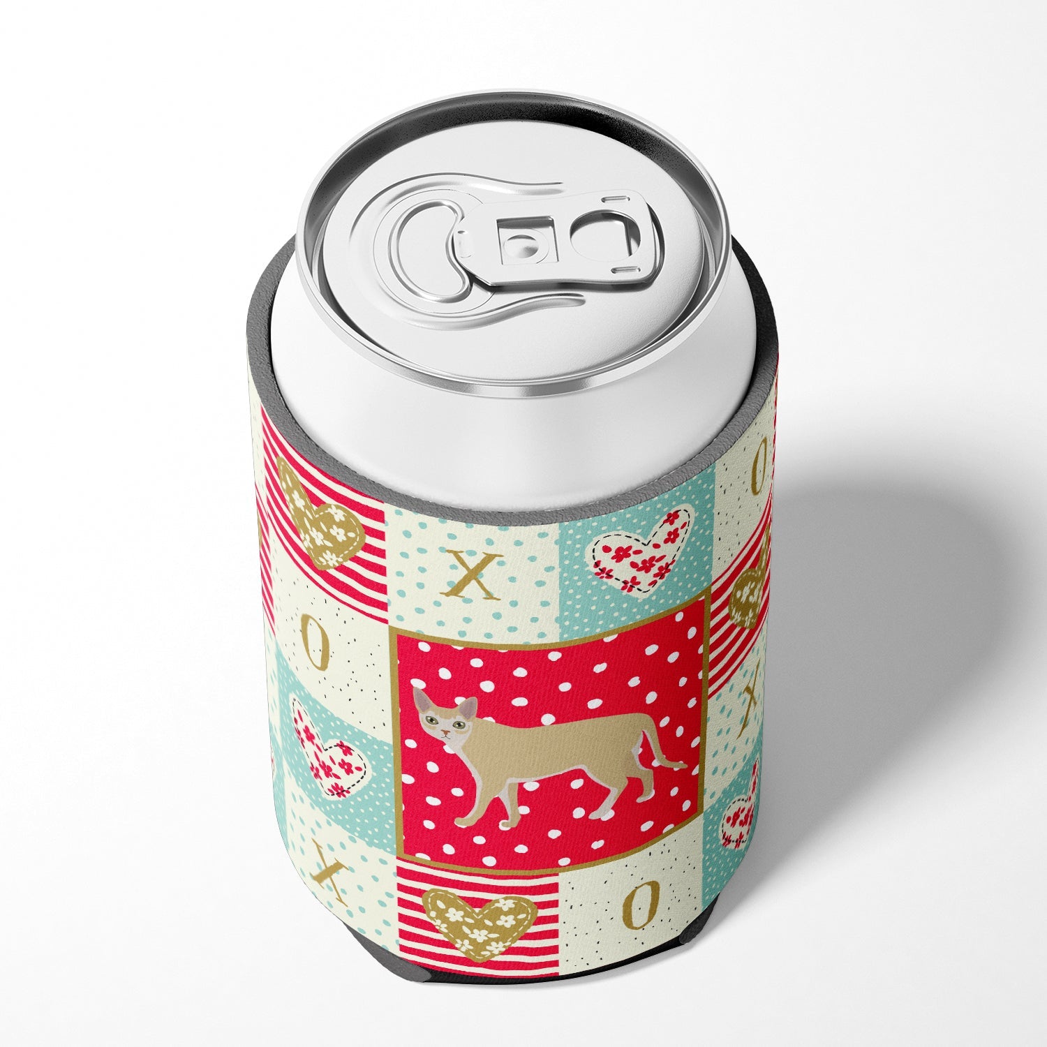 Singapura Cat Love Can or Bottle Hugger Cooler Sleeve for Standard 12 oz Cans, Insulated Foam Beer & Soda Can Hugger Reusable