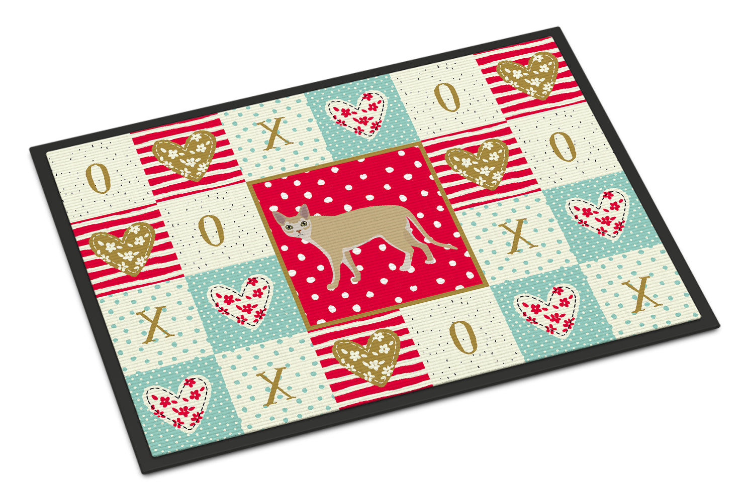 Singapura Cat Love Doormat Indoor Outdoor 18H X 27W Front Door Mat Rugs for Entryway, Non Slip Washable
