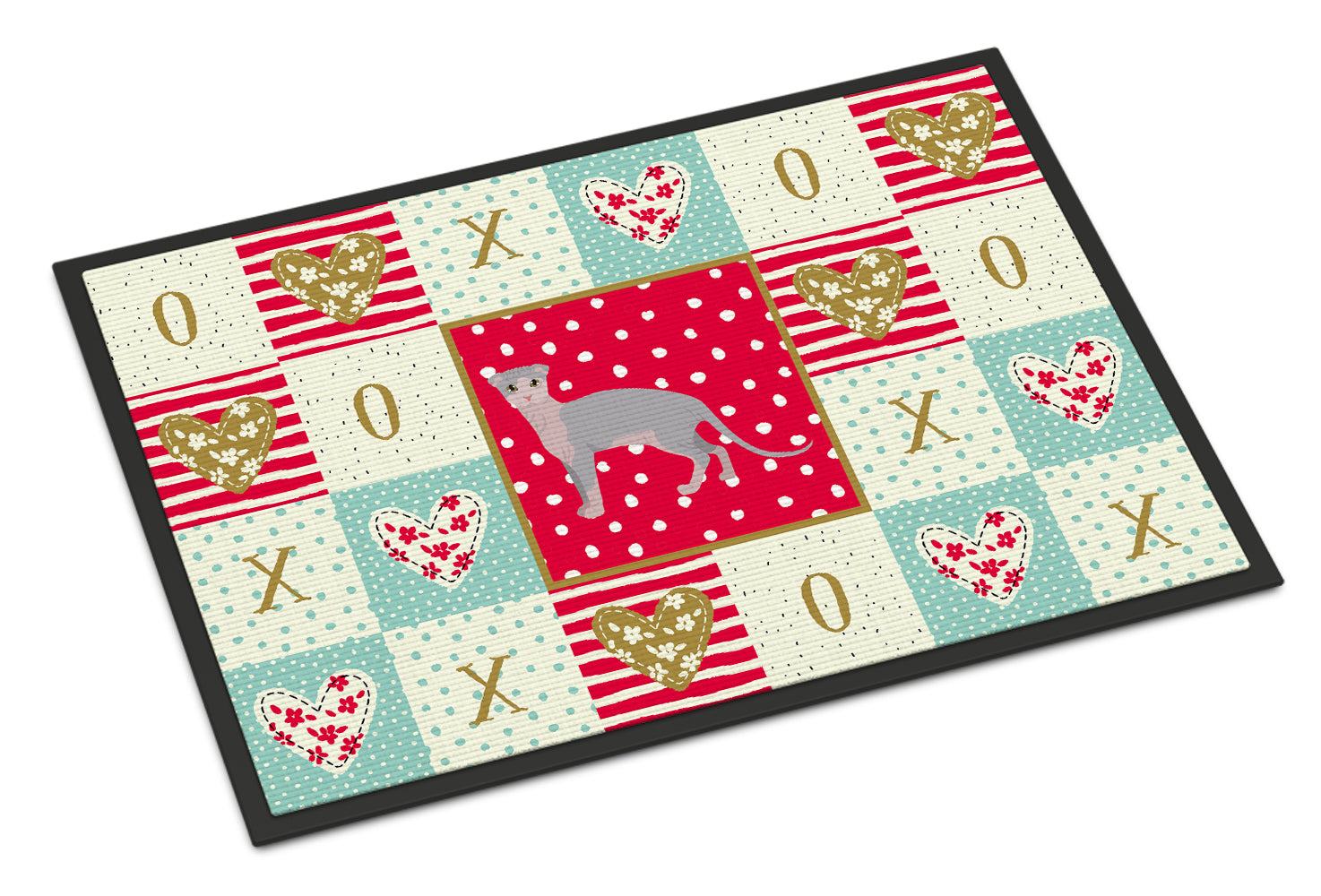 Ukrainian Levkoy Cat Love Doormat Indoor Outdoor 24H X 36W Front Door Mat Rugs for Entryway, Non Slip Washable Low Pile,