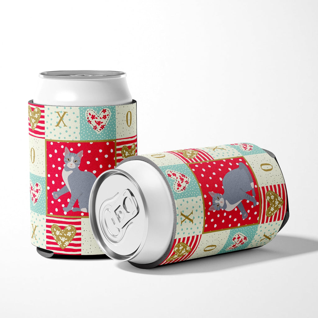 American Polydactyl #2 Cat Love Can or Bottle Hugger Cooler Sleeve for Standard 12 oz Cans, Insulated Foam Beer & Soda Can Hugger Reusable