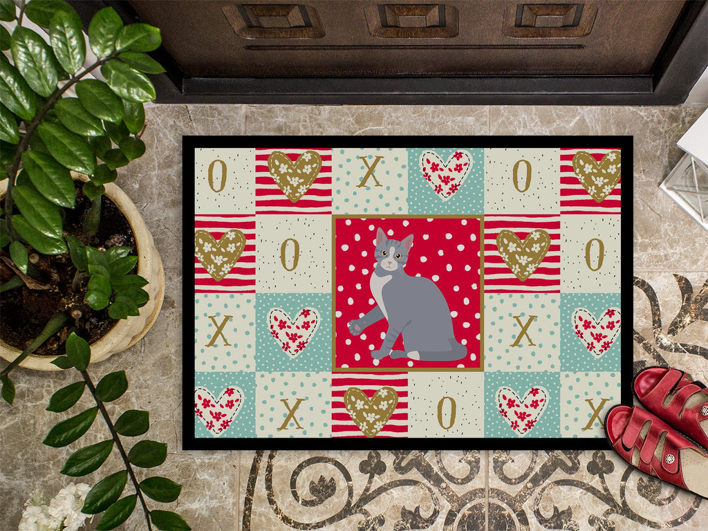 American Polydactyl #2 Cat Love Doormat Indoor Outdoor 24H X 36W Front Door Mat Rugs for Entryway, Non Slip Washable Low Pile,