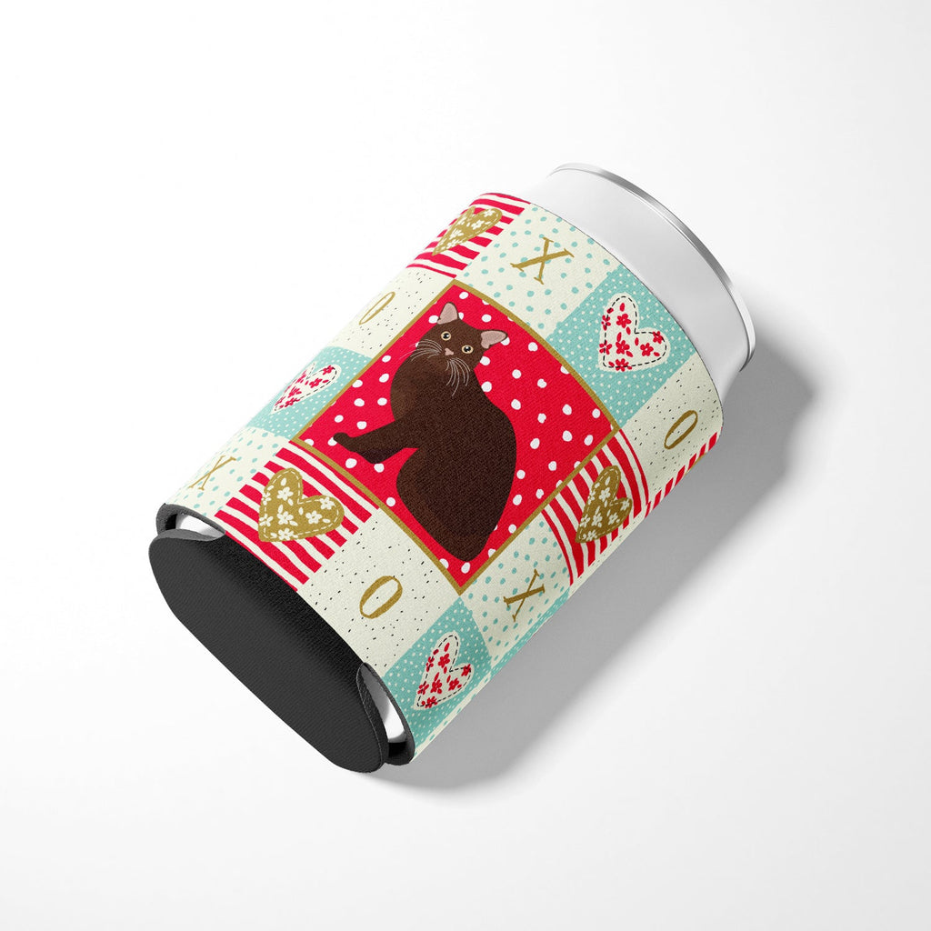 Burmese #2 Cat Love Can or Bottle Hugger Cooler Sleeve for Standard 12 oz Cans, Insulated Foam Beer & Soda Can Hugger Reusable