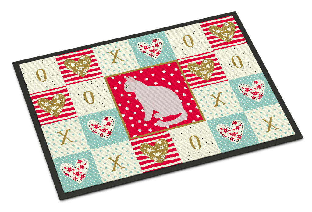 Burmilla #2 Cat Love Doormat Indoor Outdoor 18H X 27W Front Door Mat Rugs for Entryway, Non Slip Washable