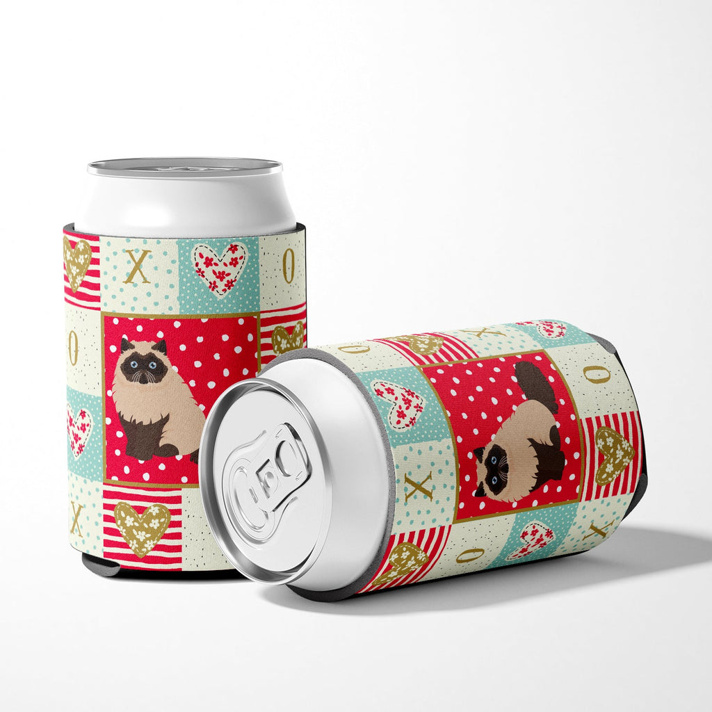 Colorpoint Persian Hymalayan Cat Love Can or Bottle Hugger Cooler Sleeve for Standard 12 oz Cans, Insulated Foam Beer & Soda Can Hugger Reusable