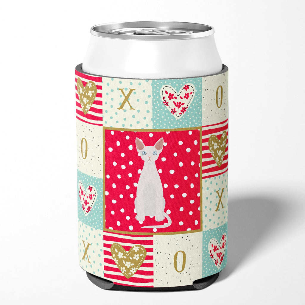 Devon Rex #2 Cat Love Can or Bottle Hugger Cooler Sleeve for Standard 12 oz Cans, Insulated Foam Beer & Soda Can Hugger Reusable