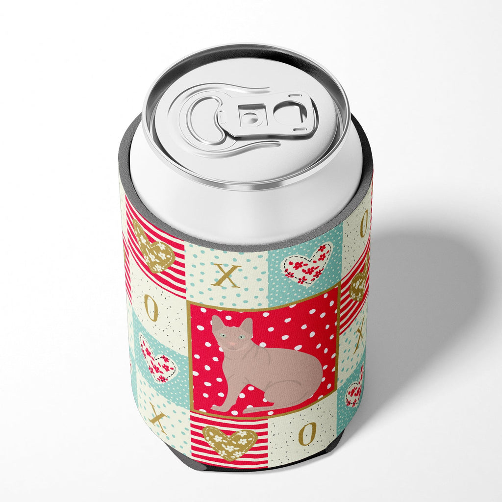 Don Sphynx Cat Love Can or Bottle Hugger Cooler Sleeve for Standard 12 oz Cans, Insulated Foam Beer & Soda Can Hugger Reusable
