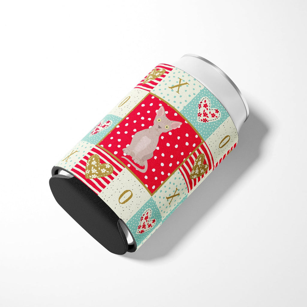 Minskin Cat Love Can or Bottle Hugger Cooler Sleeve for Standard 12 oz Cans, Insulated Foam Beer & Soda Can Hugger Reusable