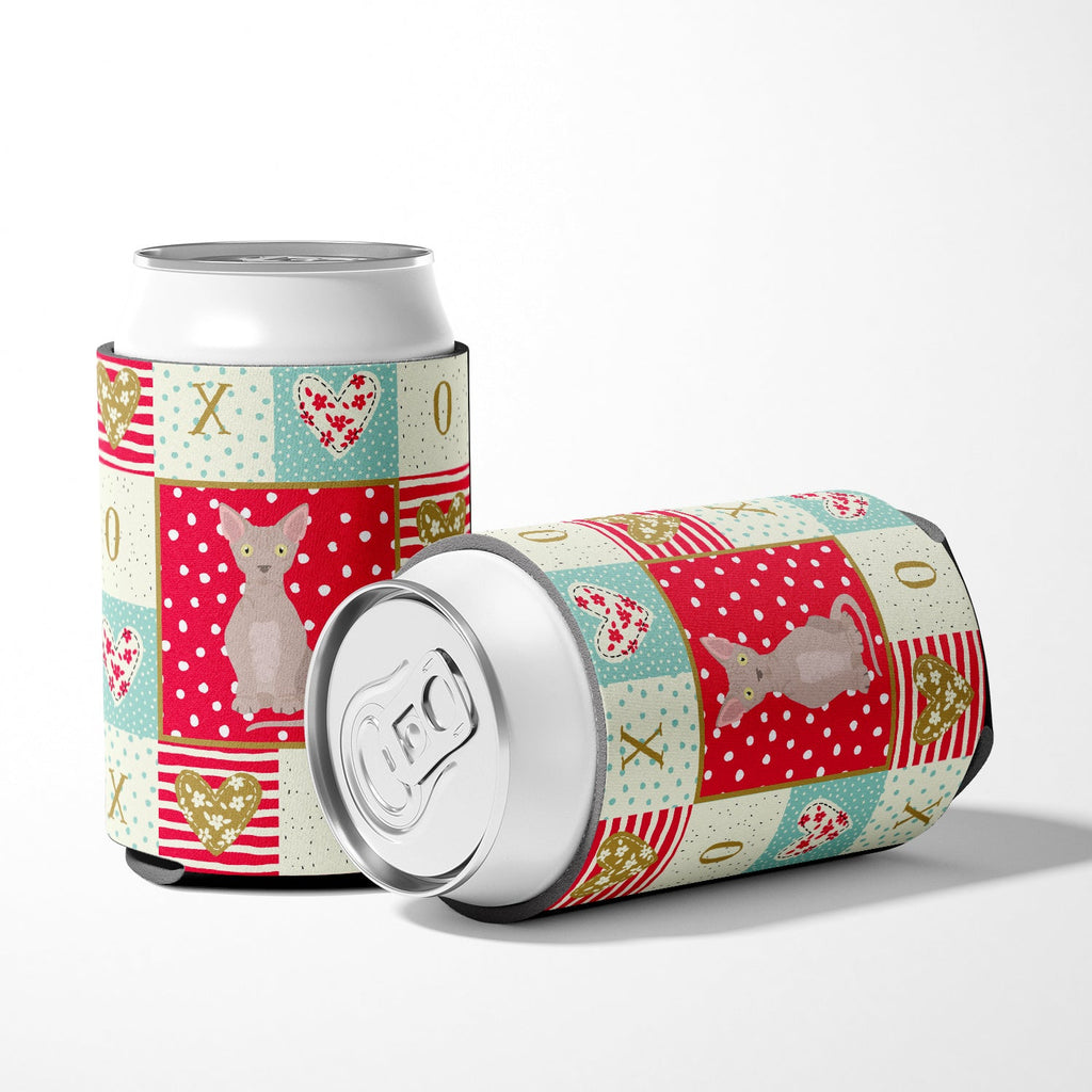 Minskin Cat Love Can or Bottle Hugger Cooler Sleeve for Standard 12 oz Cans, Insulated Foam Beer & Soda Can Hugger Reusable