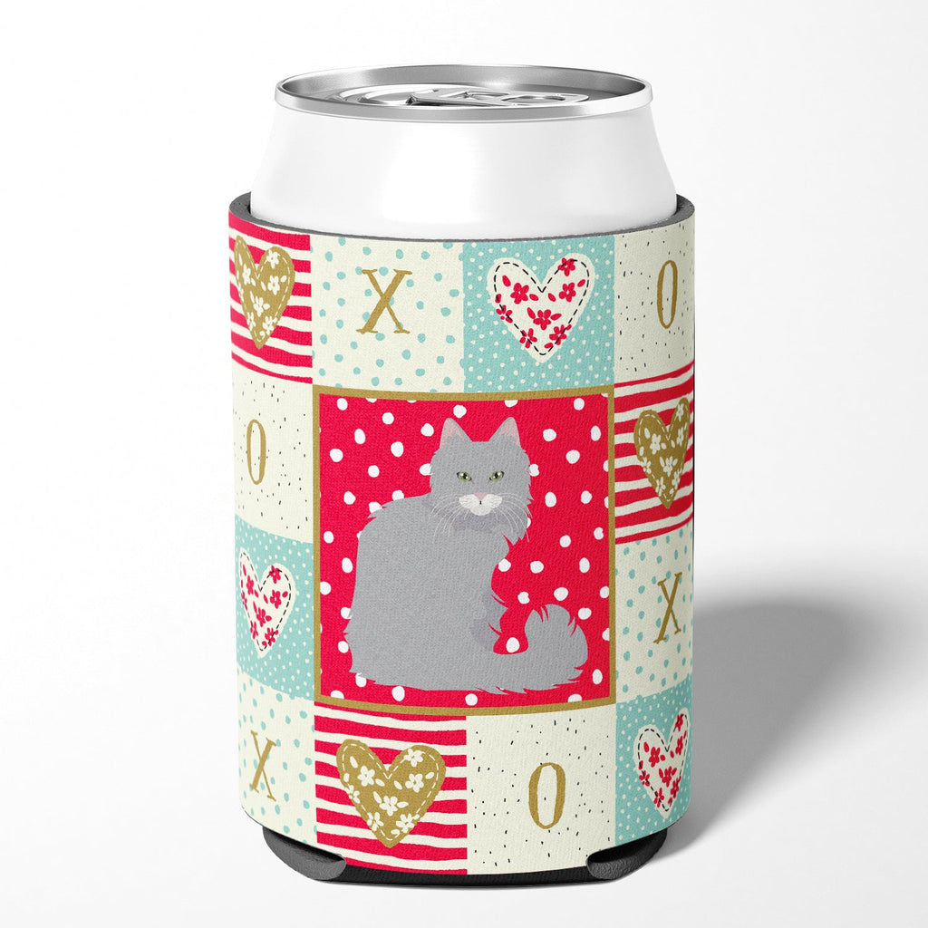 Norwegian Forest Cat Love Can or Bottle Hugger Cooler Sleeve for Standard 12 oz Cans, Insulated Foam Beer & Soda Can Hugger Reusable