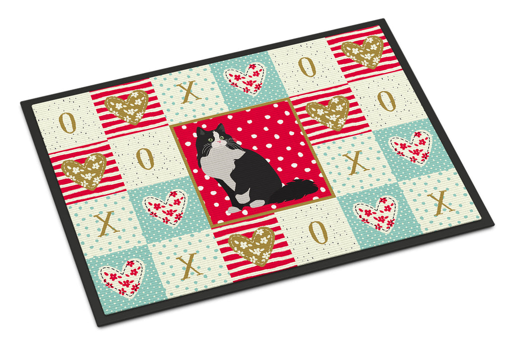 Ragamuffin Cat Love Doormat Indoor Outdoor 24H X 36W Front Door Mat Rugs for Entryway, Non Slip Washable Low Pile,