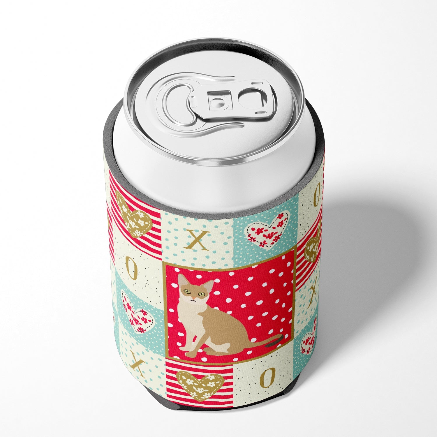 Singapura Cat Love Can or Bottle Hugger Cooler Sleeve for Standard 12 oz Cans, Insulated Foam Beer & Soda Can Hugger Reusable