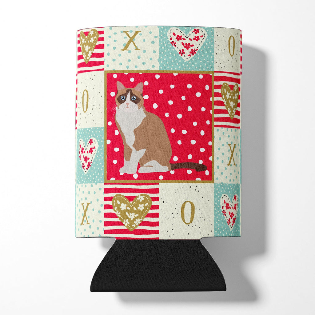 Snowshoe #2 Cat Love Can or Bottle Hugger Cooler Sleeve for Standard 12 oz Cans, Insulated Foam Beer & Soda Can Hugger Reusable