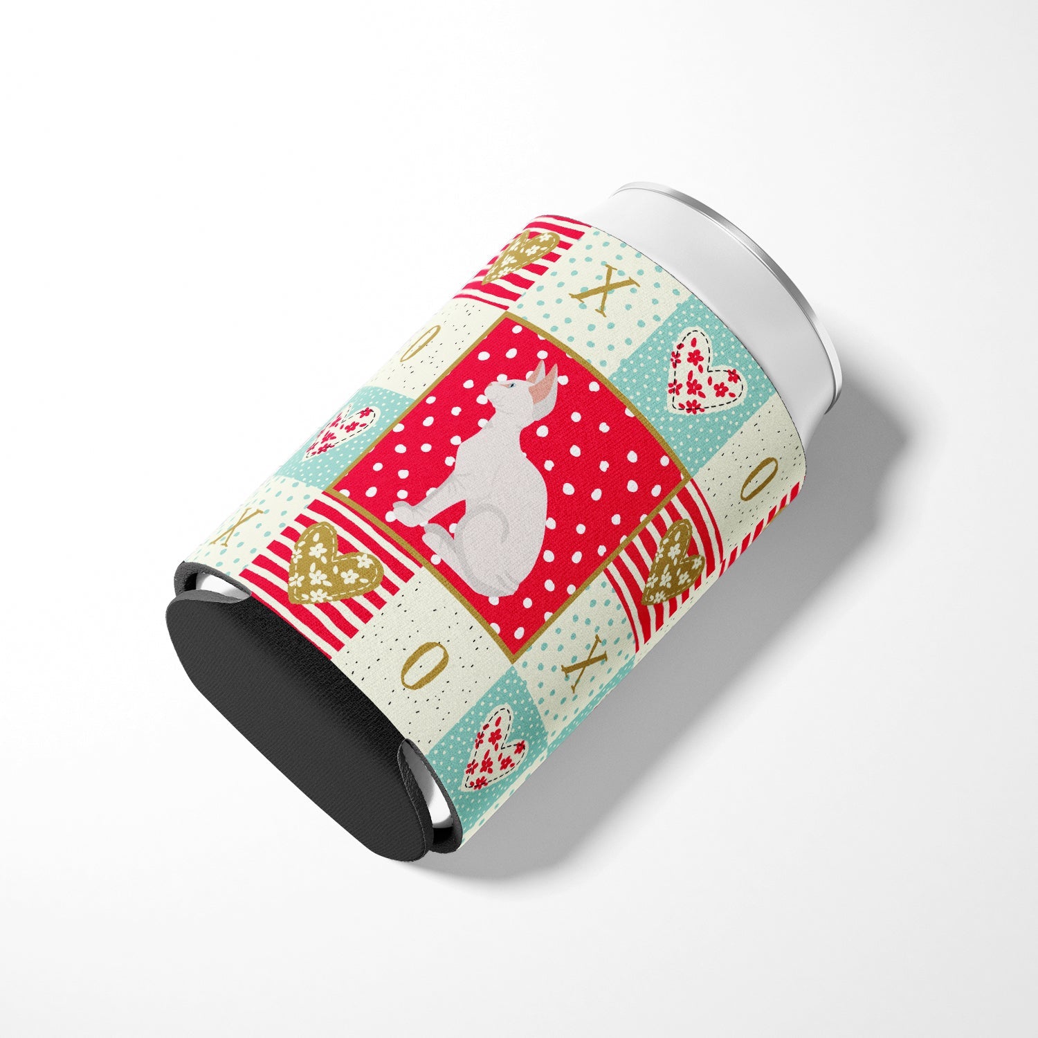 Sphynx #3 Cat Love Can or Bottle Hugger Cooler Sleeve for Standard 12 oz Cans, Insulated Foam Beer & Soda Can Hugger Reusable