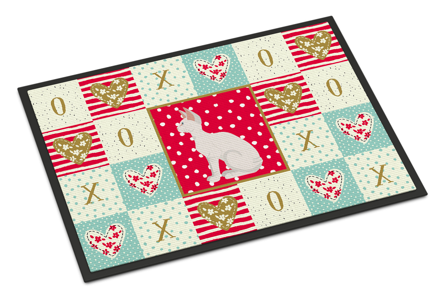 Sphynx #3 Cat Love Doormat Indoor Outdoor 18H X 27W Front Door Mat Rugs for Entryway, Non Slip Washable