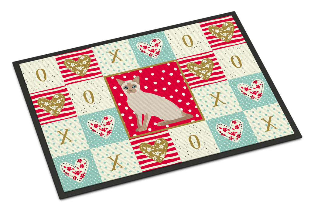 Tonkinese Cat Love Doormat Indoor Outdoor 18H X 27W Front Door Mat Rugs for Entryway, Non Slip Washable