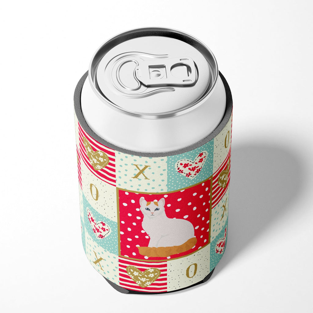 Turkish Van Cat Love Can or Bottle Hugger Cooler Sleeve for Standard 12 oz Cans, Insulated Foam Beer & Soda Can Hugger Reusable