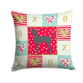Argentine Pila Dog Love Decorative Throw Pillow 14x14 Indoor Outdoor Accent Cushion, Fabric Cover with Insert for Sofa, Bed, Porch & Living Room