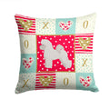 Bichon Frisé Love Decorative Throw Pillow 14x14 Indoor Outdoor Accent Cushion, Fabric Cover with Insert for Sofa, Bed, Porch & Living Room