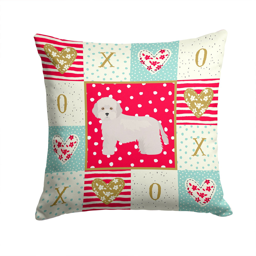 Cyprus Poodle Love Decorative Throw Pillow 14x14 Indoor Outdoor Accent Cushion, Fabric Cover with Insert for Sofa, Bed, Porch & Living Room