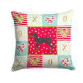 English Toy Terrier #1 Love Decorative Throw Pillow 14x14 Indoor Outdoor Accent Cushion, Fabric Cover with Insert for Sofa, Bed, Porch & Living Room
