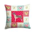 American Hairless Terrier Love Decorative Throw Pillow 14x14 Indoor Outdoor Accent Cushion, Fabric Cover with Insert for Sofa, Bed, Porch & Living Room
