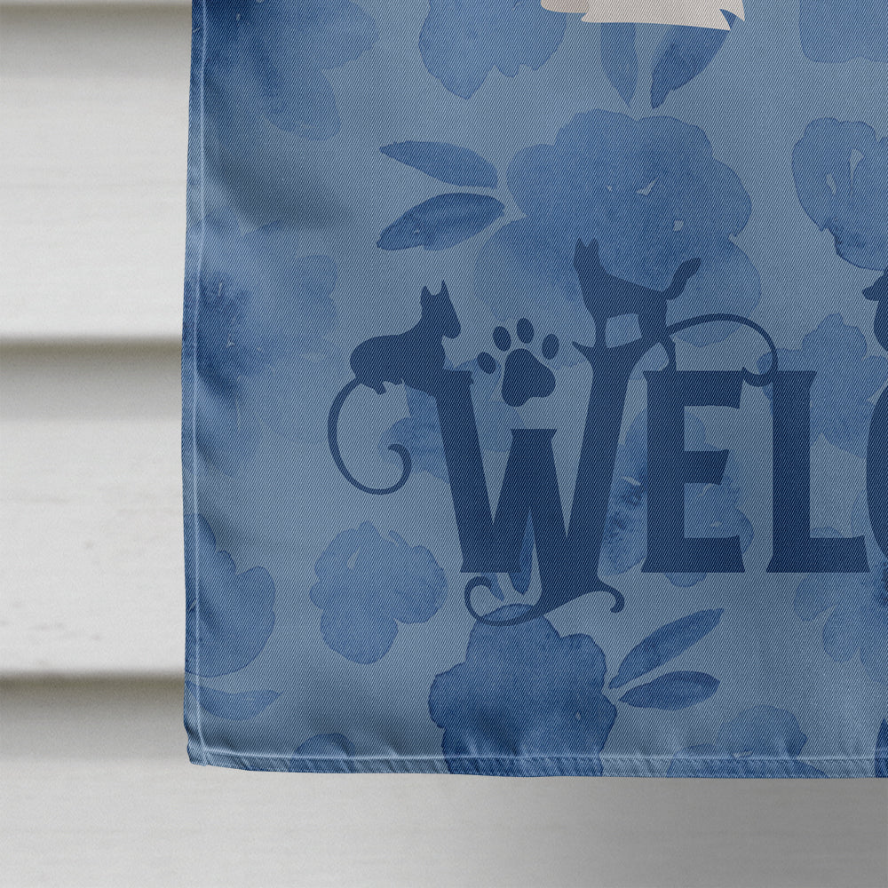 Maltese Puppy Cut Welcome House Flag 28x40 Porch Sleeve Pole Decorative Outside Yard Banner Artwork Wall Hanging, Polyester