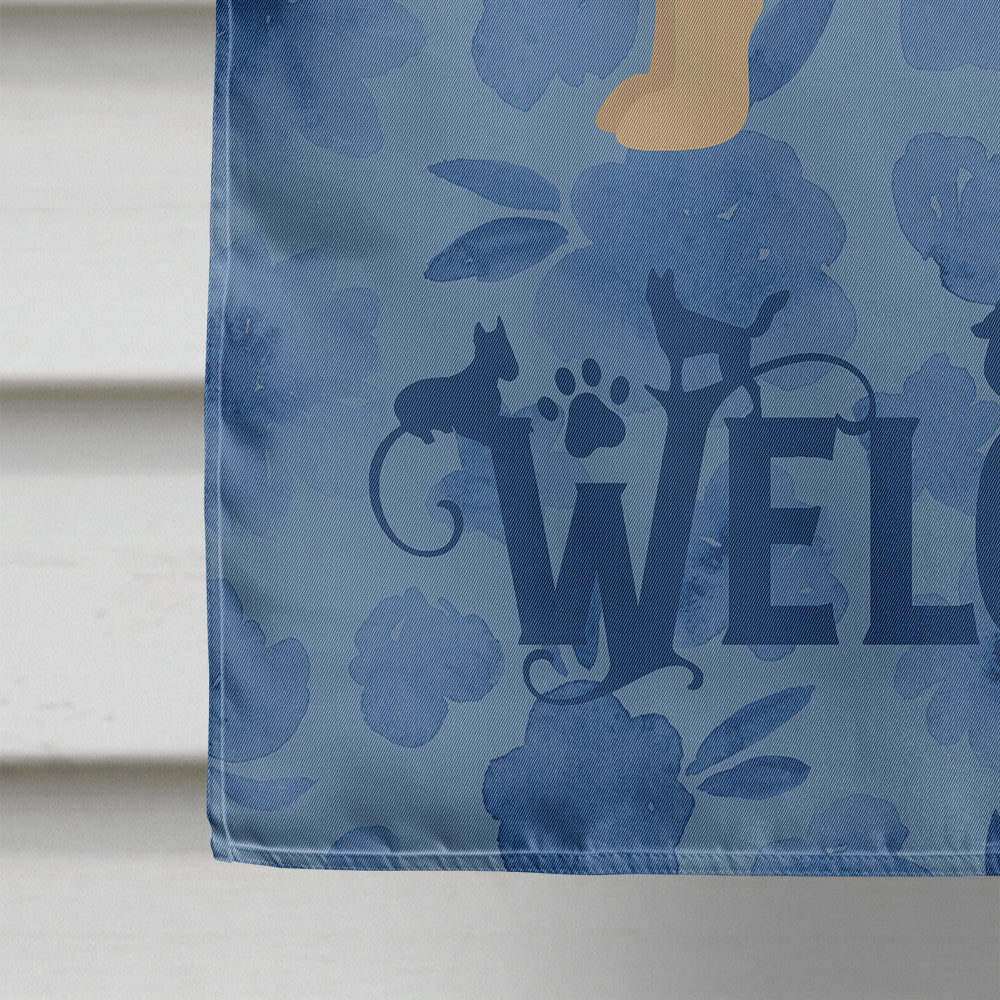 Miniature Fox Terrier Welcome House Flag 28x40 Porch Sleeve Pole Decorative Outside Yard Banner Artwork Wall Hanging, Polyester