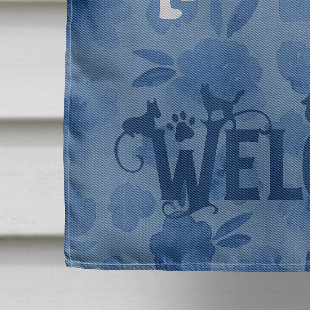 Italian Greyhound Welcome House Flag 28x40 Porch Sleeve Pole Decorative Outside Yard Banner Artwork Wall Hanging, Polyester