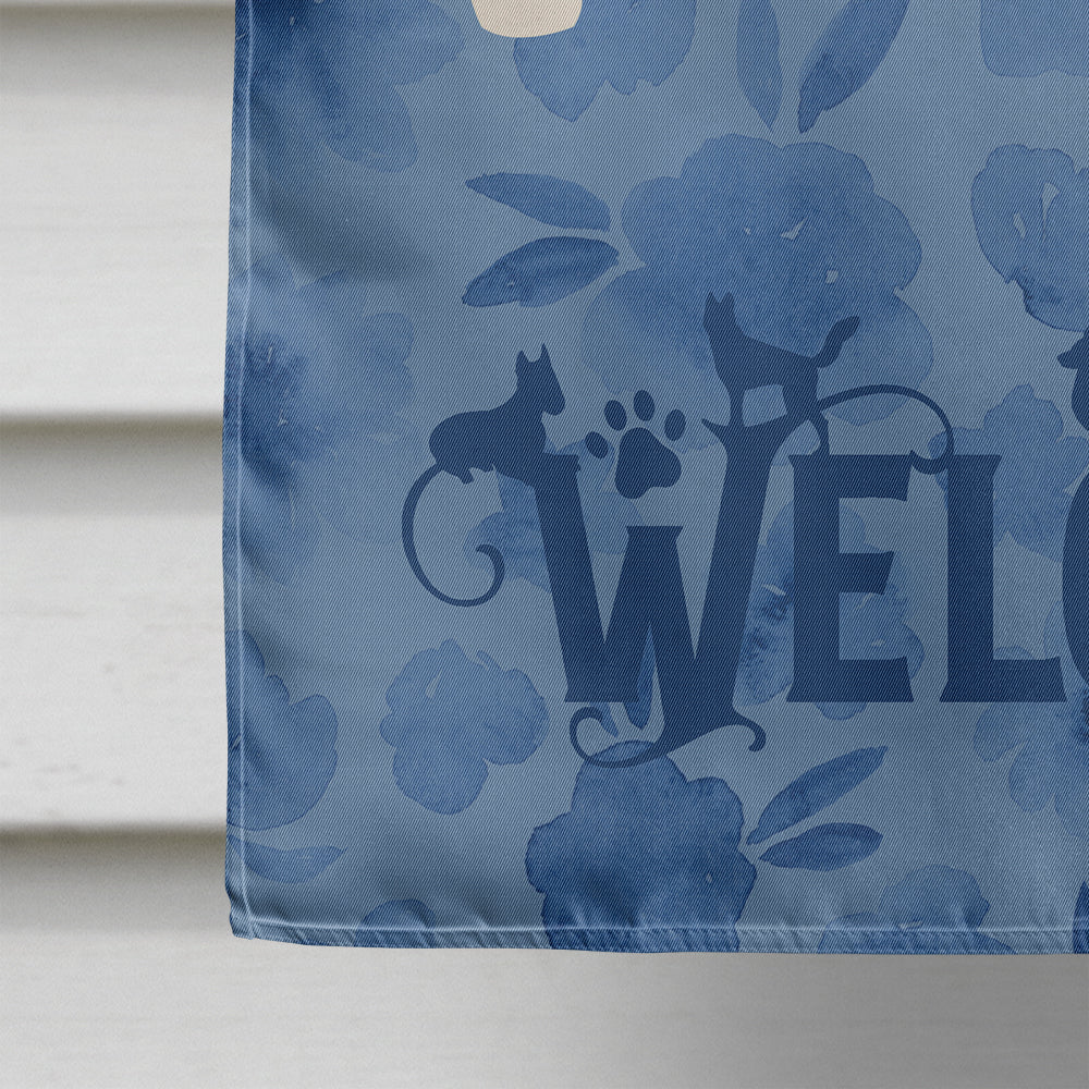 Pug #2 Welcome House Flag 28x40 Porch Sleeve Pole Decorative Outside Yard Banner Artwork Wall Hanging, Polyester