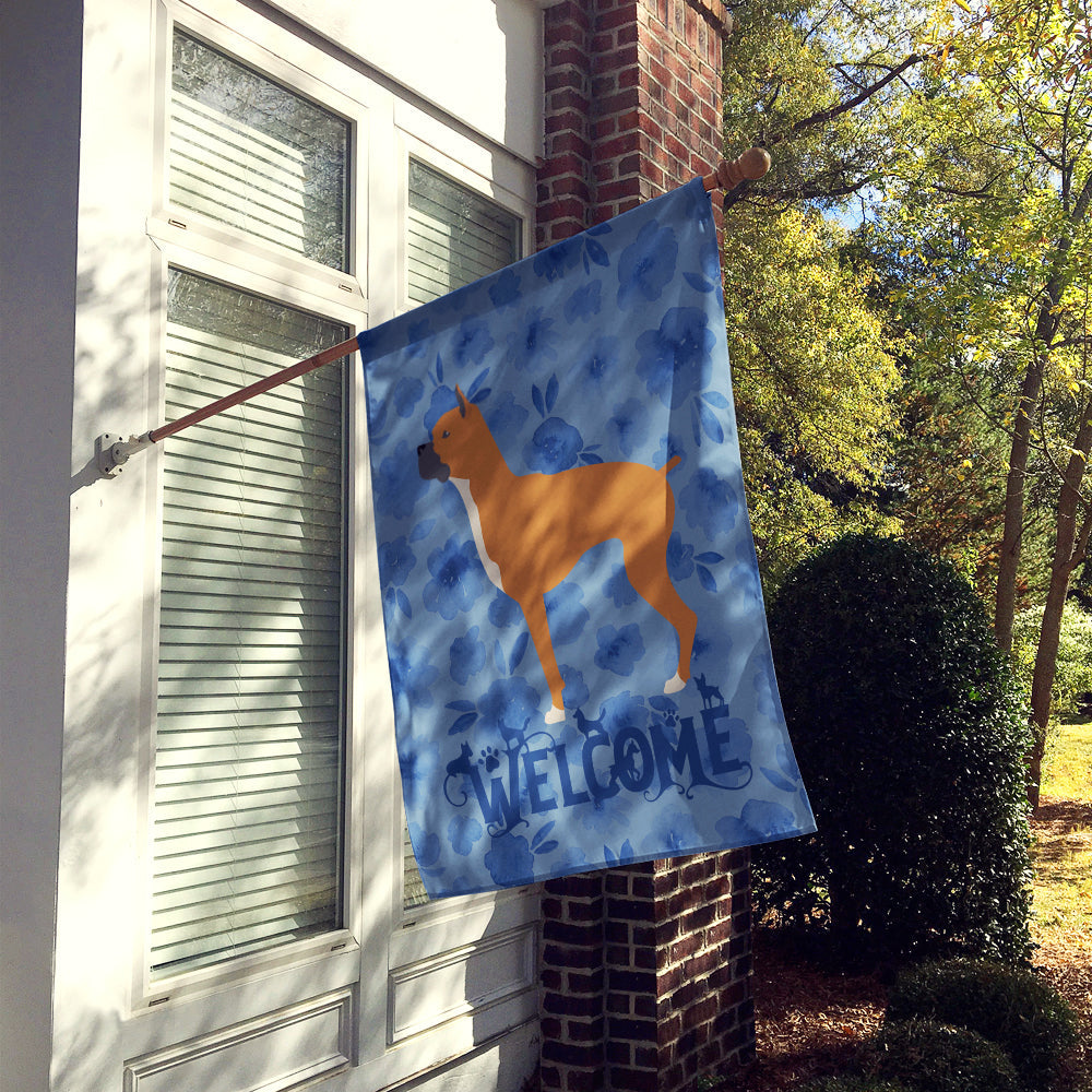 Boxer Welcome House Flag 28x40 Porch Sleeve Pole Decorative Outside Yard Banner Artwork Wall Hanging, Polyester