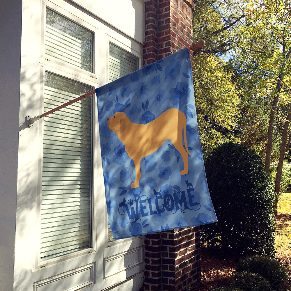 Fila Brasileiro Welcome House Flag 28x40 Porch Sleeve Pole Decorative Outside Yard Banner Artwork Wall Hanging, Polyester