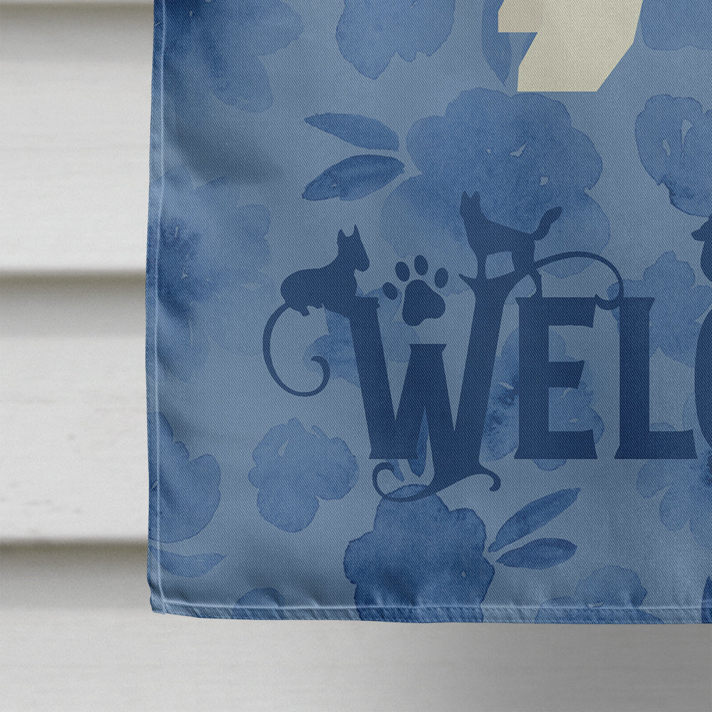 Bedlington Terrier Welcome House Flag 28x40 Porch Sleeve Pole Decorative Outside Yard Banner Artwork Wall Hanging, Polyester