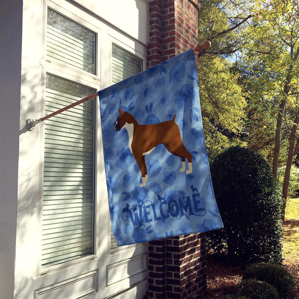Boxer Welcome House Flag 28x40 Porch Sleeve Pole Decorative Outside Yard Banner Artwork Wall Hanging, Polyester