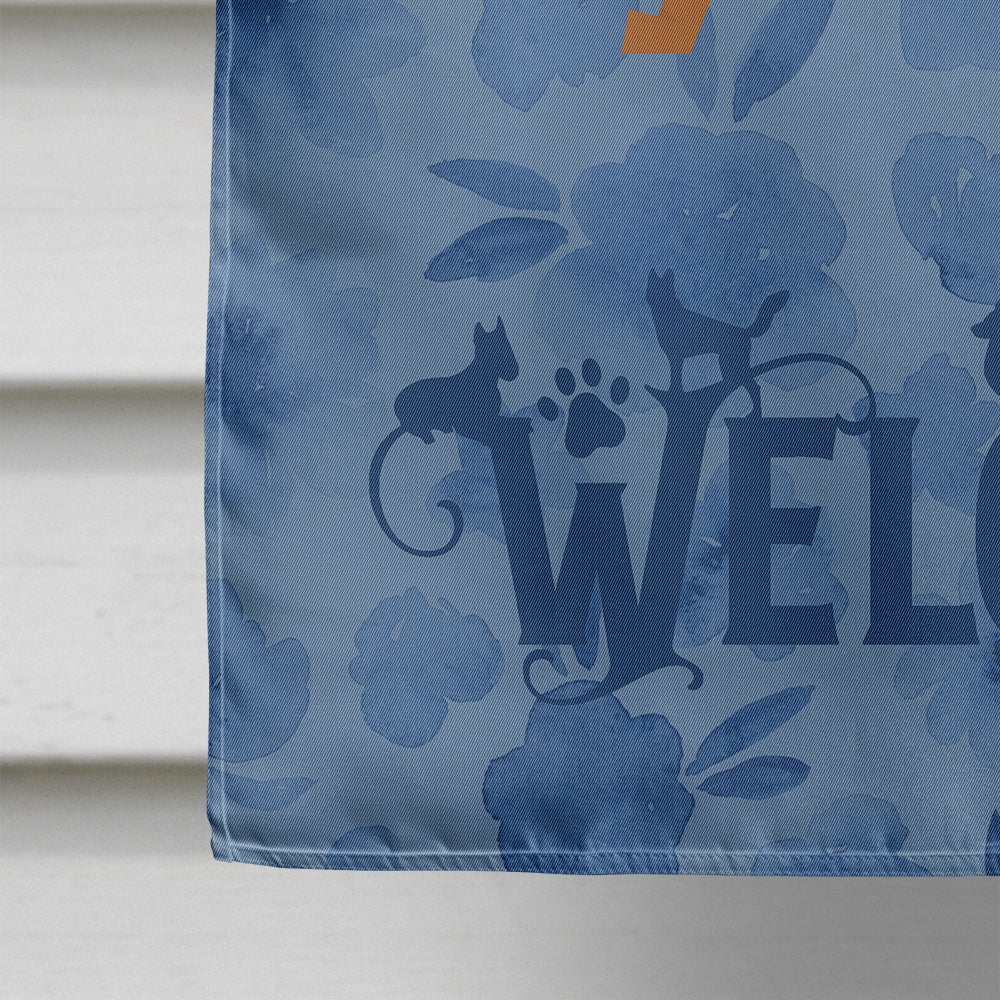 Vizsla Welcome House Flag 28x40 Porch Sleeve Pole Decorative Outside Yard Banner Artwork Wall Hanging, Polyester