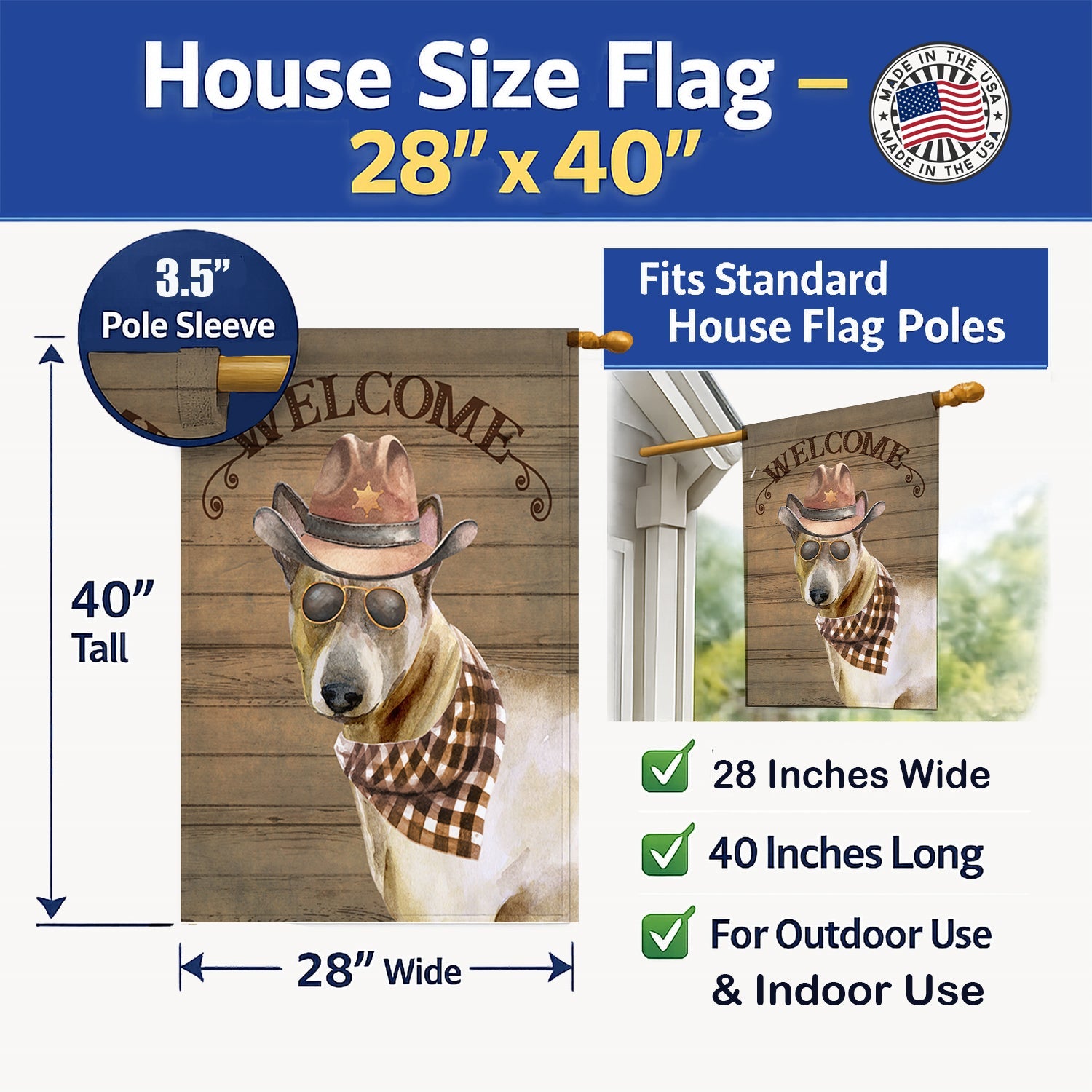Thai Ridgeback Country Dog House Flag 28x40 Porch Sleeve Pole Decorative Outside Yard Banner Artwork Wall Hanging, Polyester