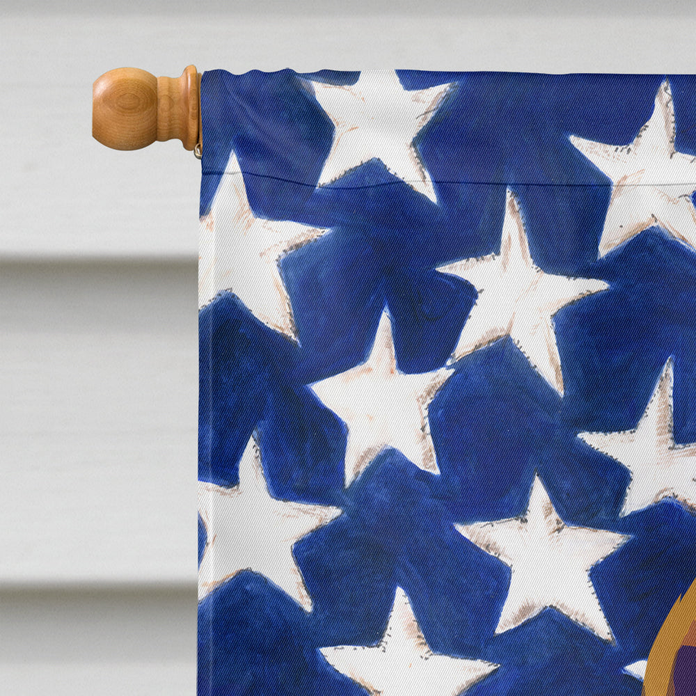 Posavac Hound Dog American Flag House Flag 28x40 Porch Sleeve Pole Decorative Outside Yard Banner Artwork Wall Hanging, Polyester