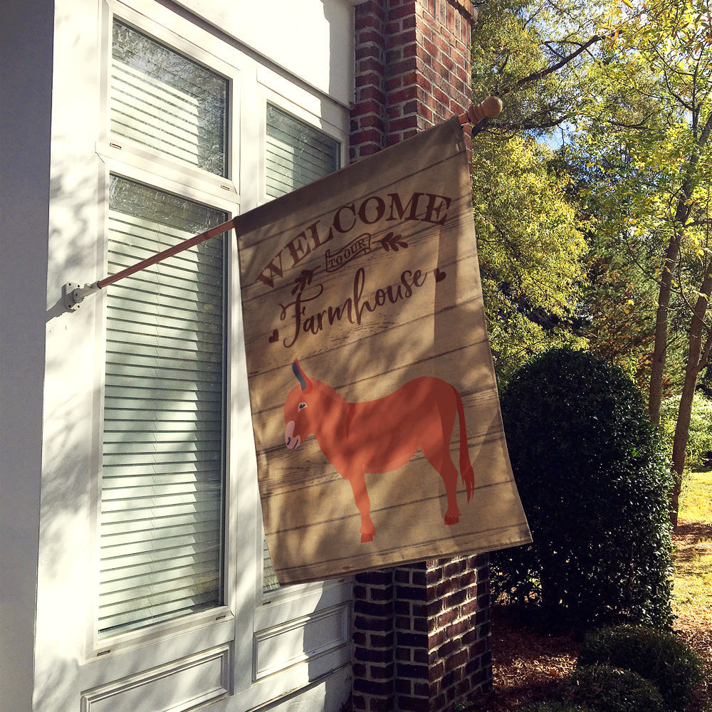 Irish Donkey Welcome House Flag 28x40 Porch Sleeve Pole Decorative Outside Yard Banner Artwork Wall Hanging, Polyester