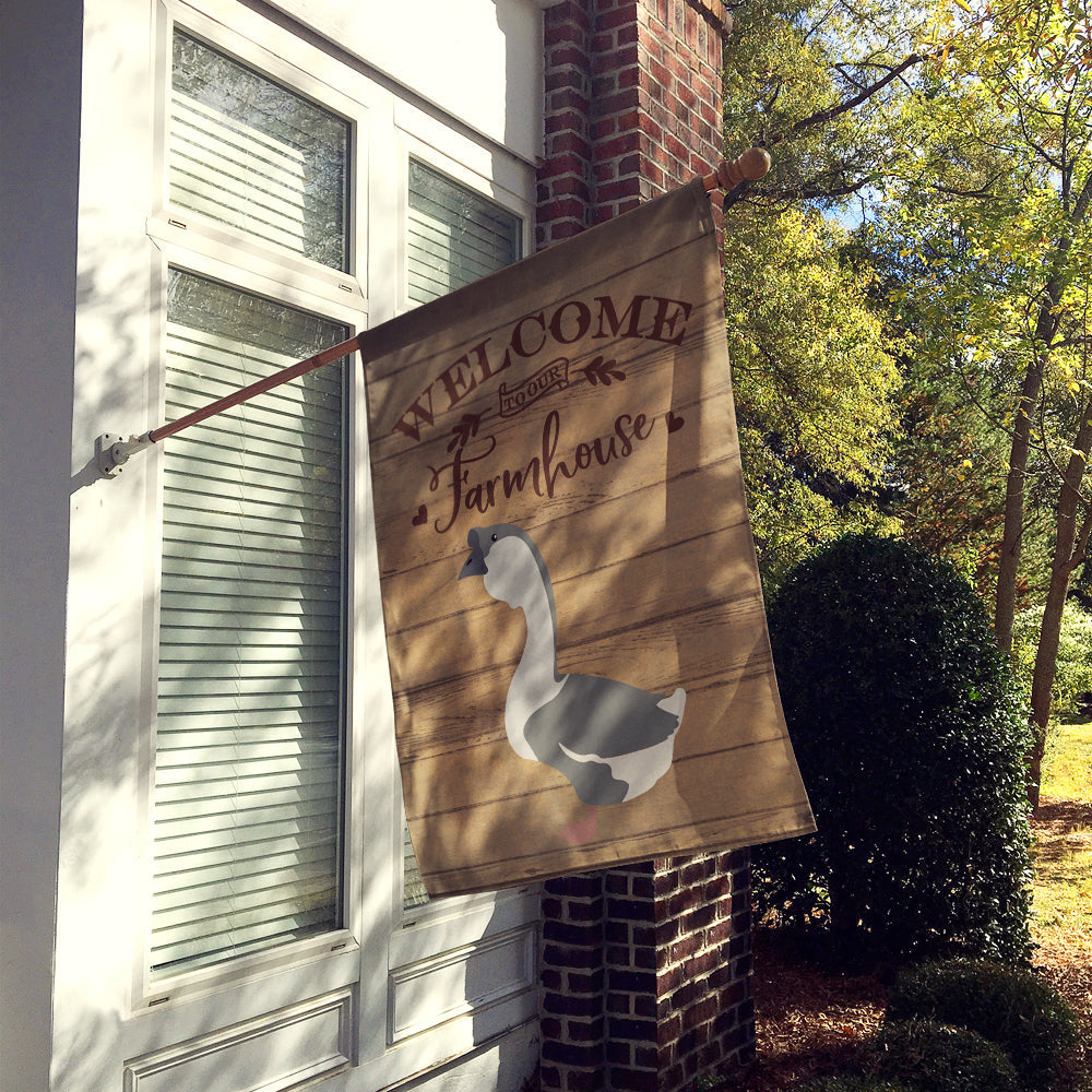 African Goose Welcome House Flag 28x40 Porch Sleeve Pole Decorative Outside Yard Banner Artwork Wall Hanging, Polyester
