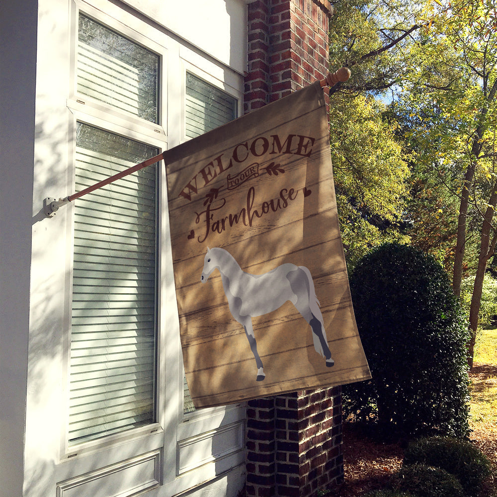 Orlov Trotter Horse Welcome House Flag 28x40 Porch Sleeve Pole Decorative Outside Yard Banner Artwork Wall Hanging, Polyester