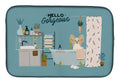 Sable White Papillon in Bathtub Dish Drying Mat Absorbent Dish Drying Mat Pad for Kitchen Counter Dish Drainer Mat for Countertop, 14 x 21", Multicolor