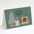 White Mastiff Brindle Christmas Everyone Greeting Cards Pack of 8 Blank Cards with Envelopes Whimsical A7 Size 5x7