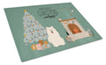 Samoyed Christmas Everyone Cutting Board Tempered Glass Kitchen Cutting Surface, Heat Resistant Chopping, Non-Slip Feet, Food Prep & Serving