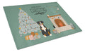 Entlebucher Christmas Everyone Cutting Board Tempered Glass Kitchen Cutting Surface, Heat Resistant Chopping, Non-Slip Feet, Food Prep & Serving