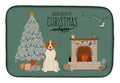 Central Asian Shepherd Dog Christmas Everyone Dish Drying Mat Absorbent Dish Drying Mat Pad for Kitchen Counter Dish Drainer Mat for Countertop, 14 x 21", Multicolor
