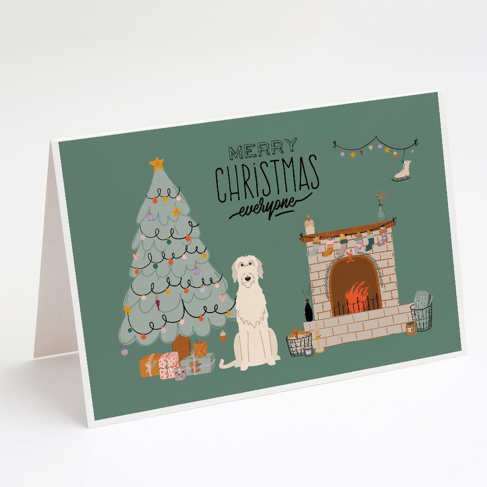 Irish Wolfhound Christmas Everyone Greeting Cards Pack of 8 Blank Cards with Envelopes Whimsical A7 Size 5x7