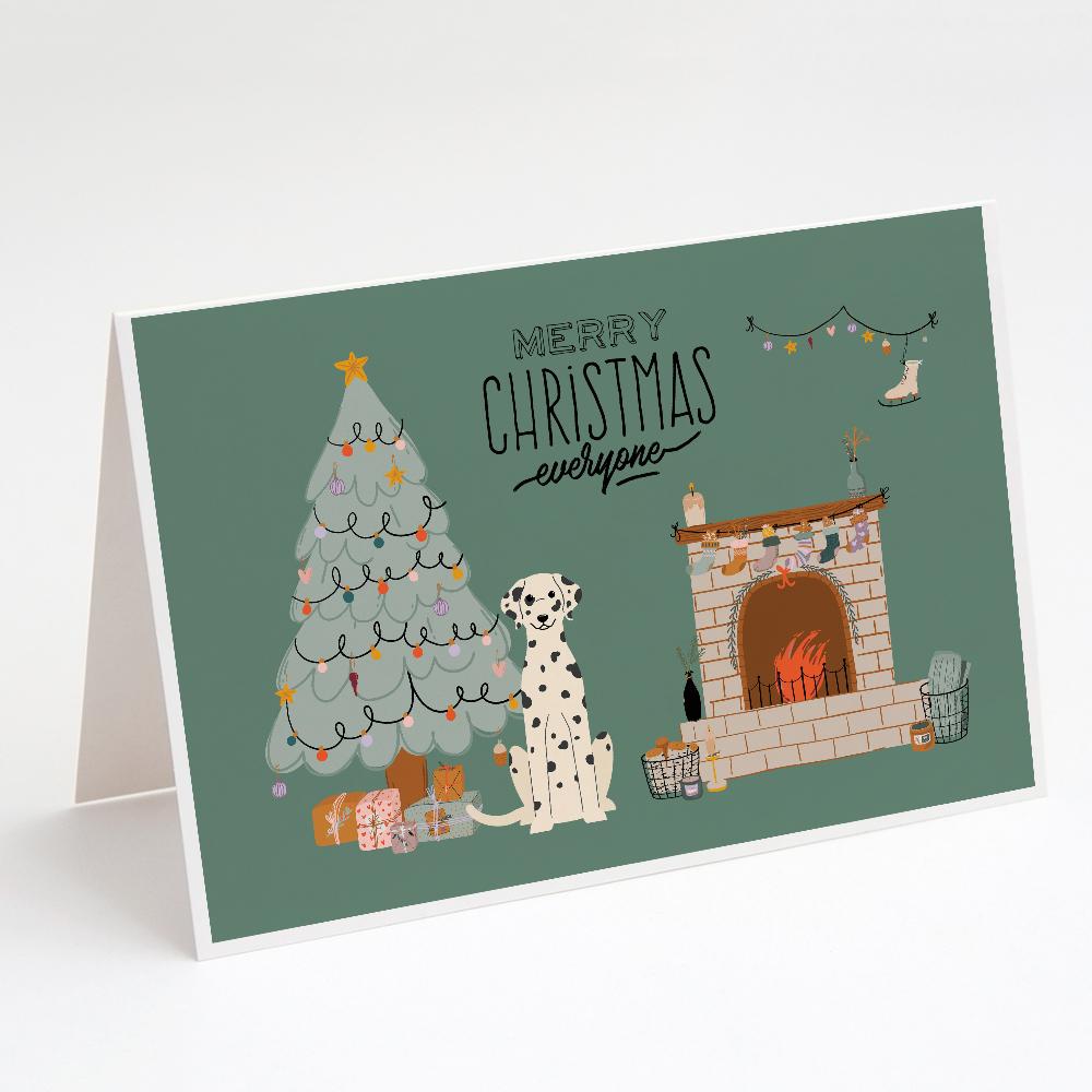 Dalmatian Christmas Everyone Greeting Cards Pack of 8 Blank Cards with Envelopes Whimsical A7 Size 5x7
