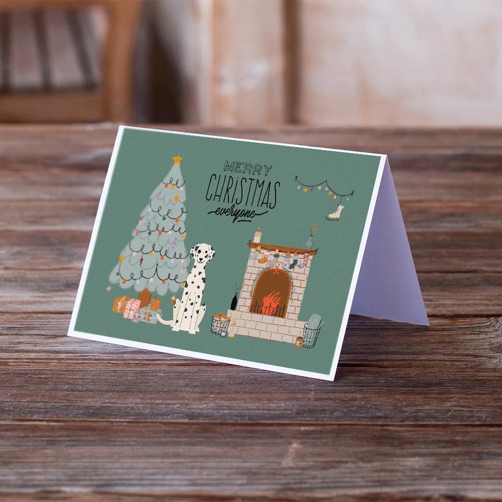 Dalmatian Christmas Everyone Greeting Cards Pack of 8 Blank Cards with Envelopes Whimsical A7 Size 5x7