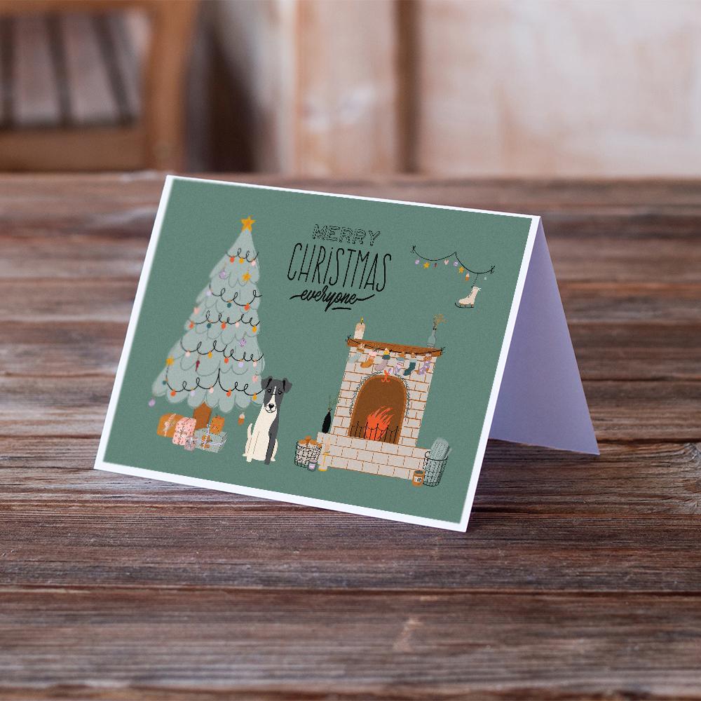 Smooth Fox Terrier Christmas Everyone Greeting Cards Pack of 8 Blank Cards with Envelopes Whimsical A7 Size 5x7