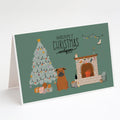 Chinese Chongqing Dog Christmas Everyone Greeting Cards Pack of 8 Blank Cards with Envelopes Whimsical A7 Size 5x7